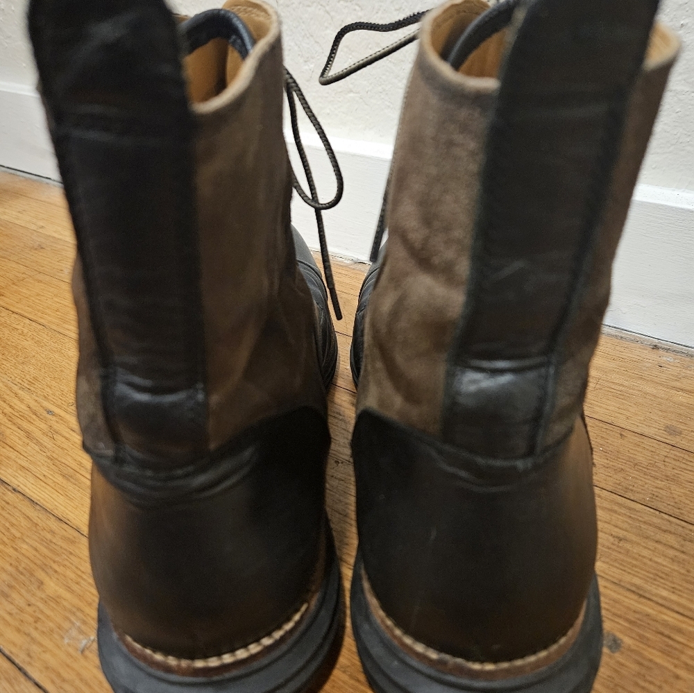 Cole Haan Lunargrand Mens Boot forest Camo Green Black Army Leather Size 13M - Picture 3 of 7